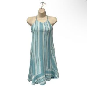 NEW Patagonia Womens‎ Alpine Valley Knit Dress Shelf Bra Granite Stripe Dam Blue